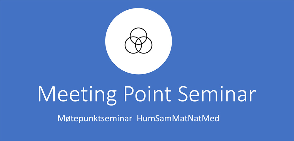 White text on blue background: "Meeting point seminar"