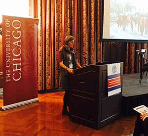 Mette Halskov Hansen på Transatlantic Forum i Chicago oktober 2016. 