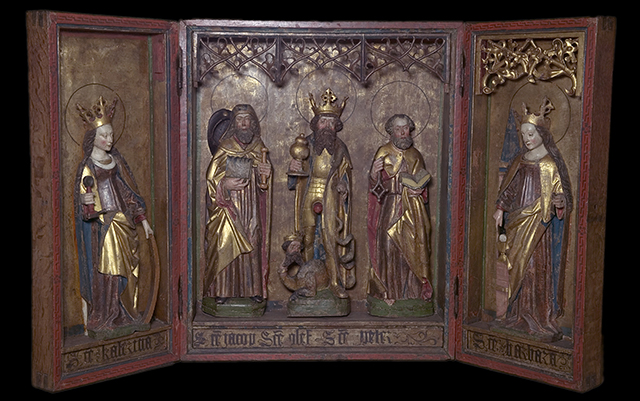 Altarpieces from the Middle Ages.