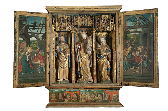 An altarpiece from Austevoll Church in Norway.