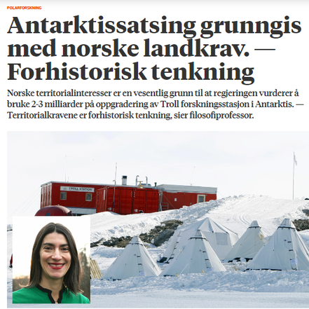 Antarktis, Troll forskningsstasjon, telt, rødt bygg, skispor. 
