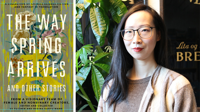 Regina Wang og boken The Way Spring arrives and other stories.