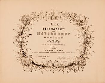 Det naturvitenskapelige selskap Isis, Dresden 14.mai 1873.