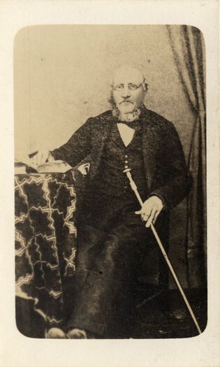 Anders Eivindson Vang, Valdres. Foto tatt i 1870, da han var 75 år.