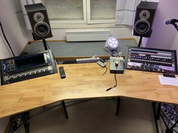 Table ,Electronic instrument ,Wood ,Audio equipment ,Computer desk.