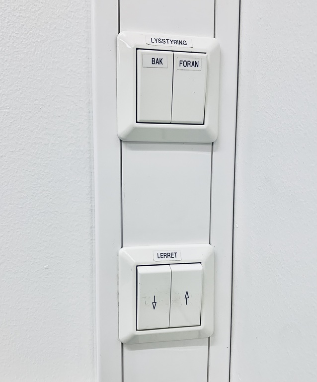 Switches for light and projector height