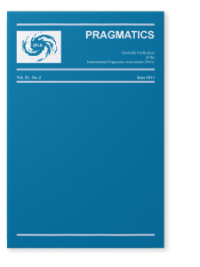 Pragmatics: Quarterly Publication of the International Pragmatics Association front page
