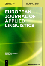 European Journal of Applied Linguistics front page