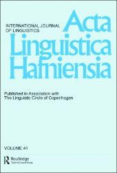 Acta Linguistica Hafniensia. International Journal of Structural Linguistics front page