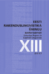 Eesti rakenduslingvistika uhingu aastaraamat front page
