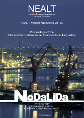 Proceedings of the 21st Nordic Conference on Computational Linguistics (NoDaLiDa) front page