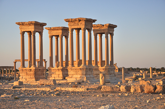 Ruiner i oltidsbyen Palmyra.
