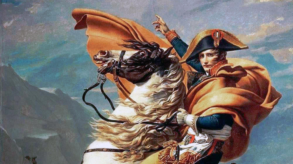 Maleri av mann med hatt på hest fra begynnelsen av 1800-tallet.
